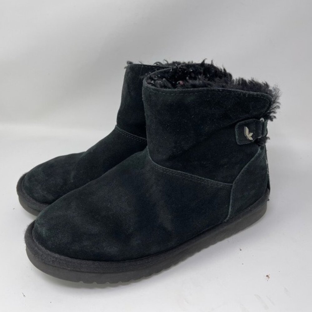 Koolaburra by UGG Suede Tassel Mini Boots black